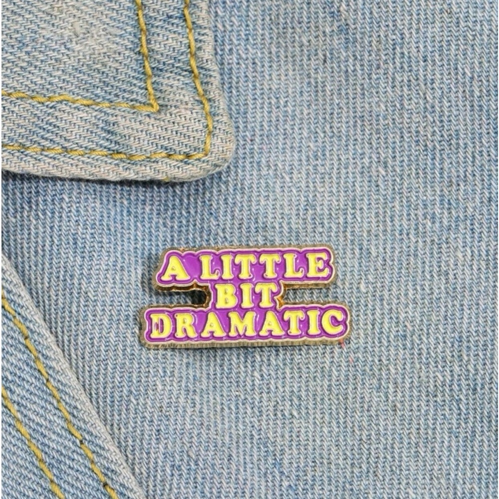 NEW| A Little Bit Dramatic Enamel Brooch Pin Accessories